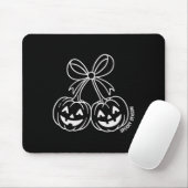 Tapis De Souris Double Citrouille Cute Jack-o'-lantern Face Bow Ha (Avec souris)