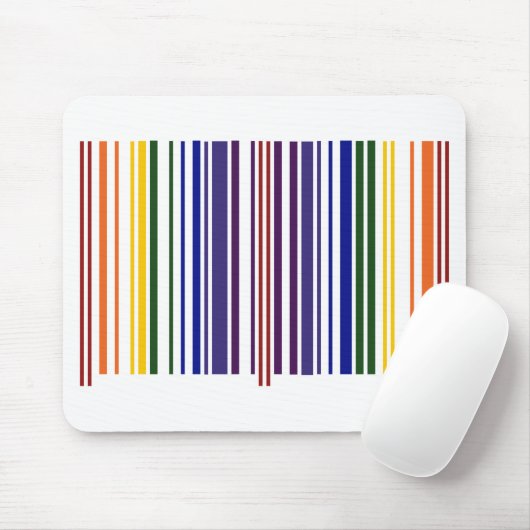 Tapis De Souris Double code barres d'arc-en-ciel (Avec souris)