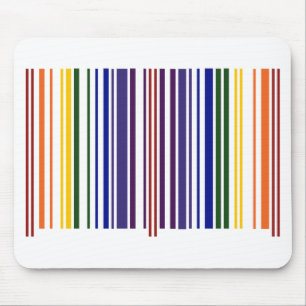 Tapis De Souris Double code barres d'arc-en-ciel