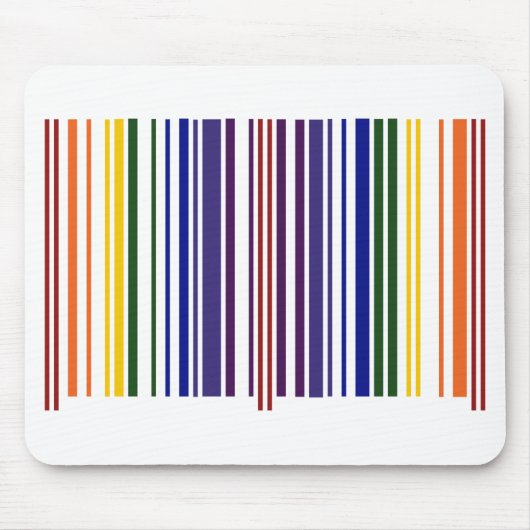 Tapis De Souris Double code barres d'arc-en-ciel (Devant)