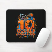 Tapis De Souris Double Digits Birthday 10 Year Old Boy Basketball (Avec souris)