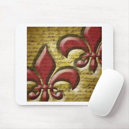 Tapis De Souris Double Fleur de Lis (Avec souris)