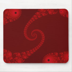 Tapis De Souris Double Mousepad en spirale rouge-foncé