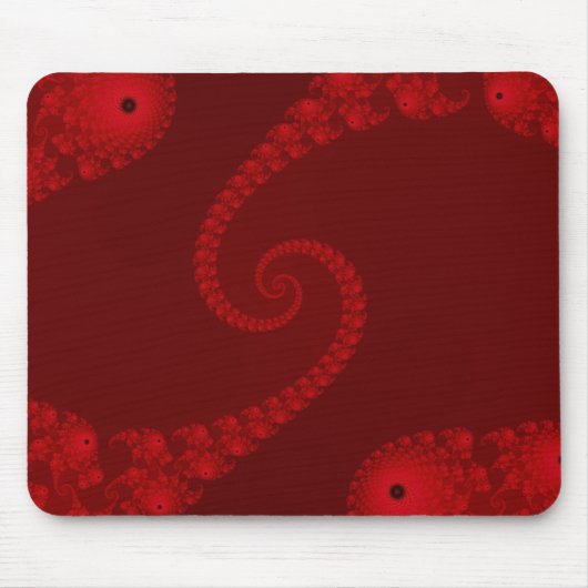 Tapis De Souris Double Mousepad en spirale rouge-foncé (Devant)