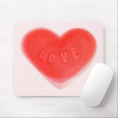 Tapis De Souris Douce coeur rose bouche (Avec souris)