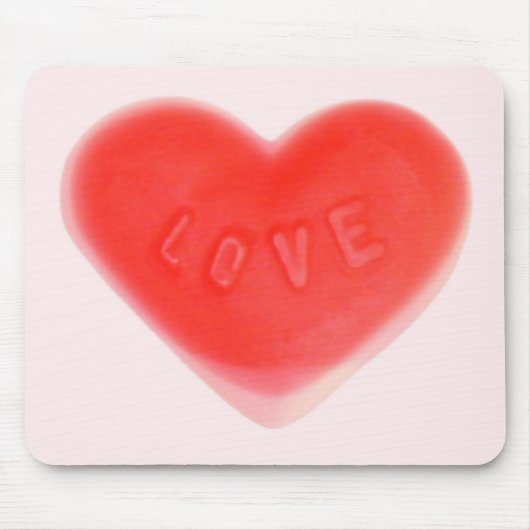 Tapis De Souris Douce coeur rose bouche (Devant)