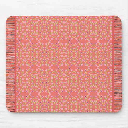 Tapis De Souris Douce Fleur de Rose et de Corail Designer (Devant)