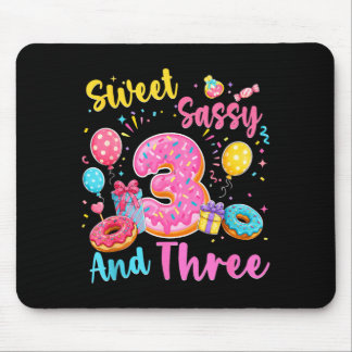 Tapis De Souris Douce sassy et trois 3ème anniversaire doux donut