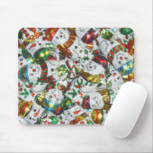 Tapis De Souris Douce Snowmen mousepad horizontal (Avec souris)