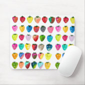 Tapis De Souris Douceur fraise mignonne aquarelle de fruit mignon (Avec souris)