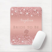 Tapis De Souris Douche de Mariée Élégante Rose Gold Luxe Pailletée (Avec souris)