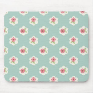 Tapis de souris doux de marguerite en Aqua vintage