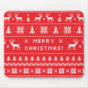 Tapis De Souris Doux moche Souris de Noël