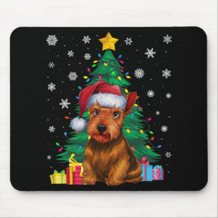 Tapis De Souris Doux moche Xmas Tree éclaire Scottish Terrier Chie