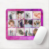 Tapis De Souris Douze magenta d'aquarelle du collage | de photo (Avec souris)