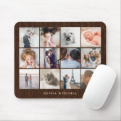 Tapis De Souris Douze regard du bois rustique du collage | de (Avec souris)