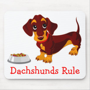 Tapis De Souris Doxin Chien de Dessin Animé Saucisse Amoureux des