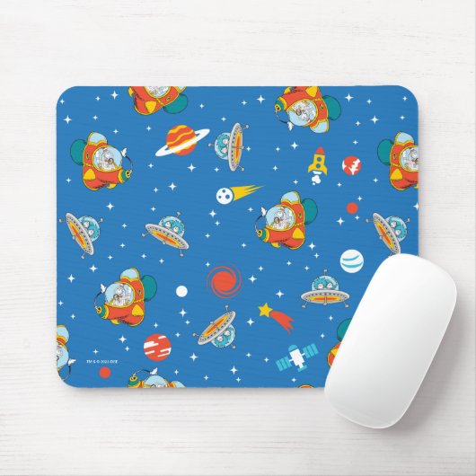 Tapis De Souris Dr Seuss | Chat dans le Motif spatial Casquette (Avec souris)