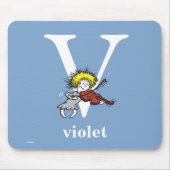 Tapis De Souris Dr. Seuss's ABC: Letter V - White | Add Your Name (Devant)
