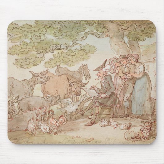 Tapis De Souris Dr. Syntax esquissant après nature (Devant)