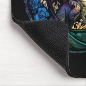 Tapis De Souris Dragon Animal Portrait Vitrail Faune Libre (Coin)