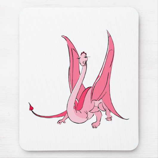Tapis De Souris Dragon assez rose d'imaginaire (Devant)