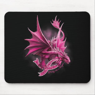 Tapis De Souris Dragon Avec Ribbon Sensibilisation au cancer du se