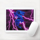 Tapis De Souris dragon bleu/pourpre (Avec souris)