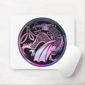 Tapis De Souris Dragon Celtique Rond (Avec souris)