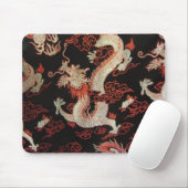 Tapis De Souris Dragon chinois d'argent (Avec souris)