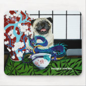 Tapis De Souris Dragon chinois de Chien carlin (Devant)