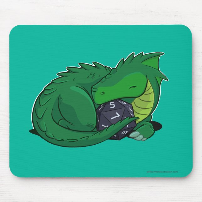 Tapis De Souris Dragon D20 vert (Devant)