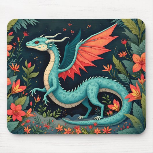 Tapis De Souris Dragon dans la Jungle (Devant)