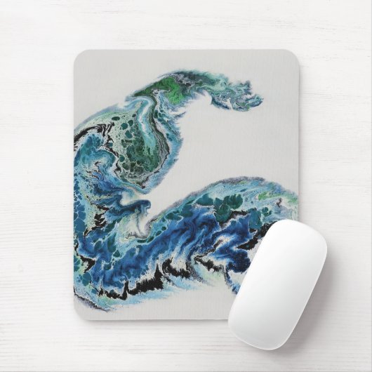 Tapis de souris Dragon dans les Vagues – Océan Abs (Avec souris)