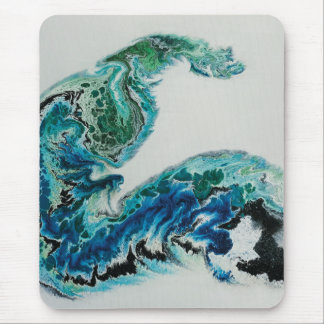 Tapis De Souris Dragon dans les vagues - Océan Abstrait