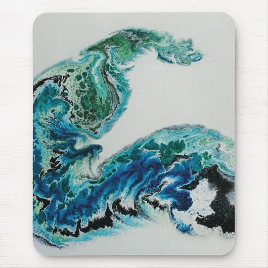 Tapis De Souris Dragon dans les vagues - Océan Abstrait (Devant)