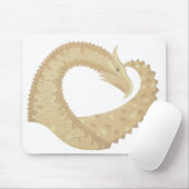 Tapis De Souris Dragon de coeur de grès sur blanc (Avec souris)