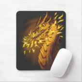Tapis De Souris Dragon de feu d'or (Avec souris)