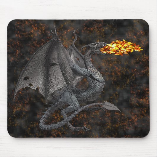 Tapis De Souris Dragon de Feu-Respiration (Devant)