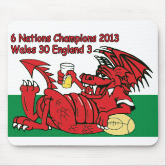 Tapis De Souris Dragon de Gallois, 6 champions de nations, Pays de