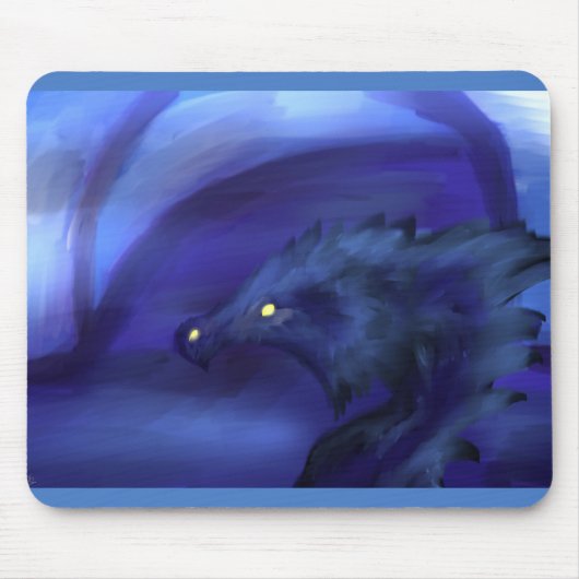Tapis De Souris Dragon de glace bleu Mousepad (Devant)