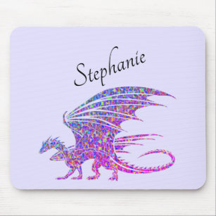 Tapis De Souris Dragon de mosaïque Extraordinaire violet personnel