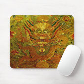Tapis De Souris Dragon d'or Broderie chinoise dynastie Ming (Avec souris)