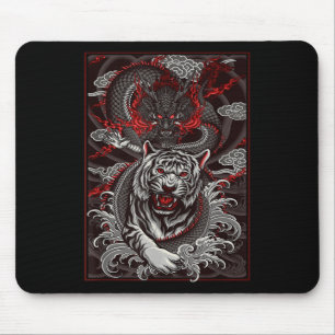 Tapis De Souris Dragon, Dragon Streetwear Japanese Tiger Urban, Ta