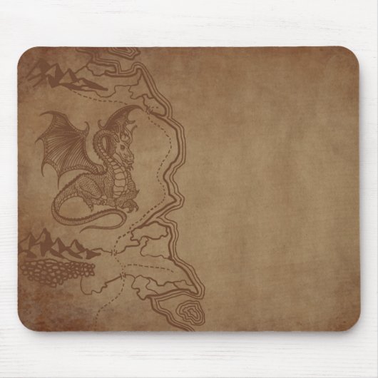 Tapis De Souris Dragon et carte (Devant)