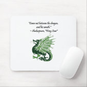 Tapis De Souris Dragon et sa colère Shakespeare King Lear Dessin (Avec souris)