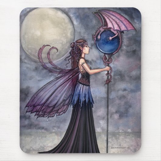 Tapis de souris Dragon Fairy par Molly Harrison (Devant)