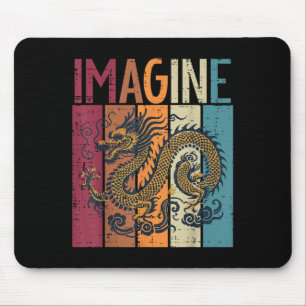 Tapis De Souris Dragon Japonais Imagine Imaginaire Rétro Hommes My