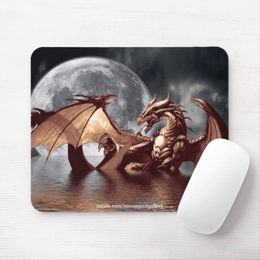 Tapis De Souris Dragon & Moon Mousepad (Avec souris)