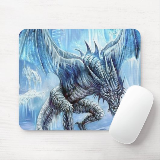 Tapis De Souris Dragon Mousepad de glace (Avec souris)